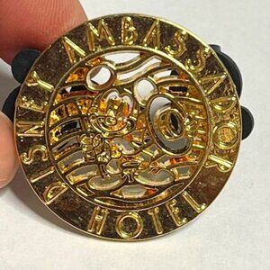 Tokyo Disney Resort Ambassador Hotel Mickey Mouse Gold Pin Badge Collection